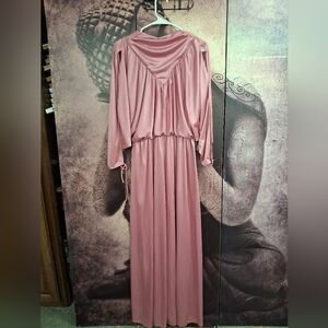 Elegant 70's  Pink Maxi Dress